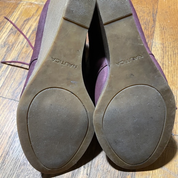 Nautica Wedges Burgundy size 7 - Picture 14 of 16